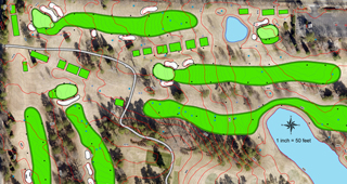 Golf course map